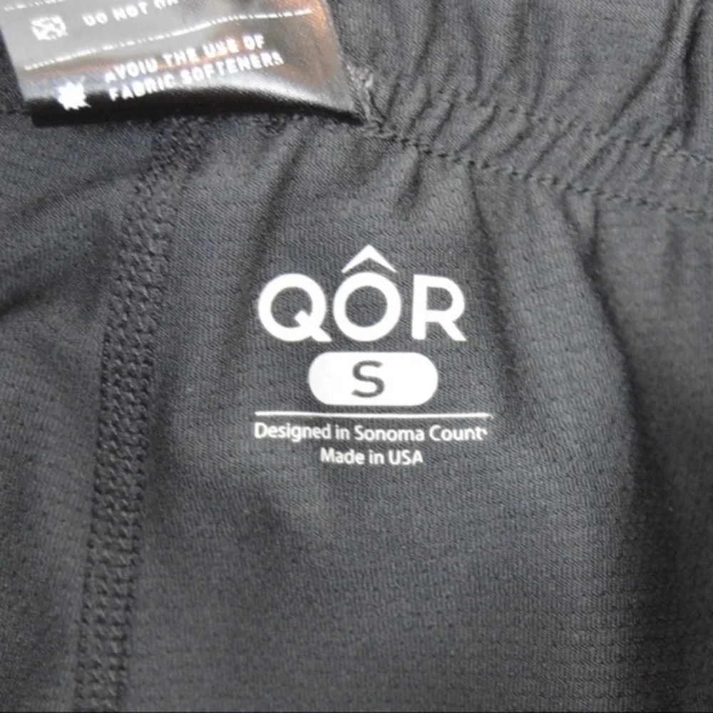 QOR Men’s Padded Cycling Shorts, Deep Charcoal Gray/Black -‎ Size Small